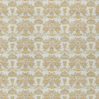 10' X 14' Ivory And Wheat Floral Washable Indoor Outdoor Area Rug HomeRoots
