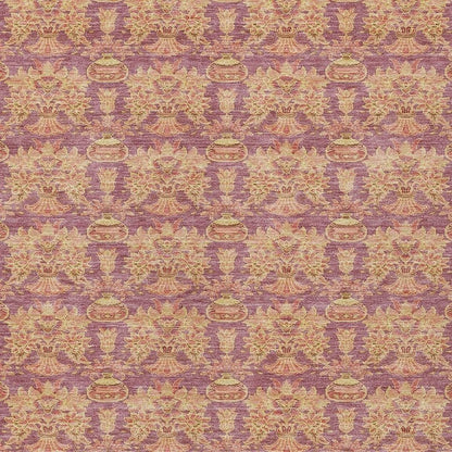 5' X 8' Mauve And Taupe Floral Washable Indoor Outdoor Area Rug HomeRoots