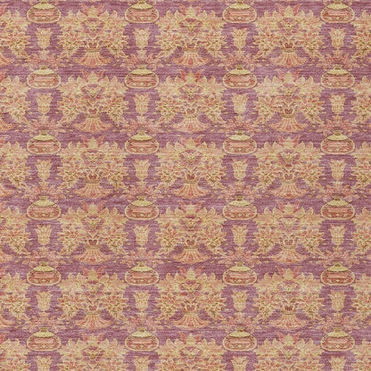 5' X 8' Mauve And Taupe Floral Washable Indoor Outdoor Area Rug HomeRoots