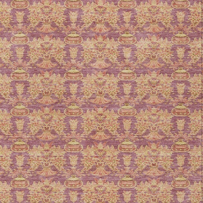 10' X 14' Mauve And Taupe Floral Washable Indoor Outdoor Area Rug HomeRoots