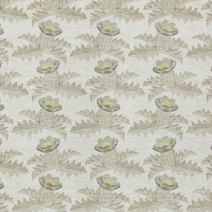 3' X 5' Ivory And Brown Floral Washable Indoor Outdoor Area Rug HomeRoots
