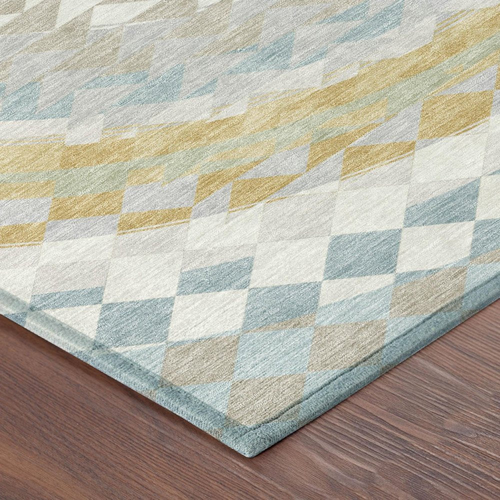 8' X 10' Ivory And Plum Geometric Washable Indoor Outdoor Area Rug — view 2