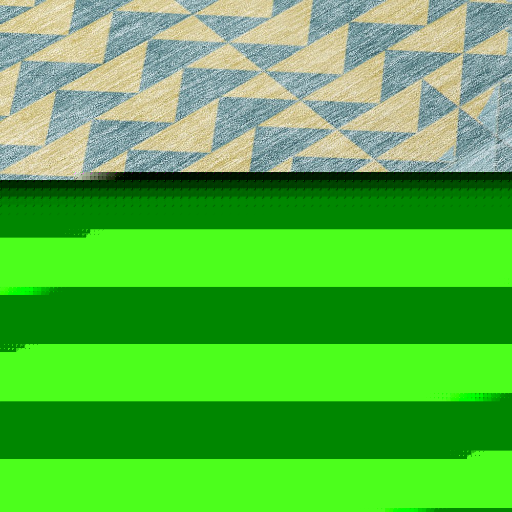 10' X 14' Teal Blue And Granite Gray Geometric Washable Indoor Outdoor Area Rug HomeRoots