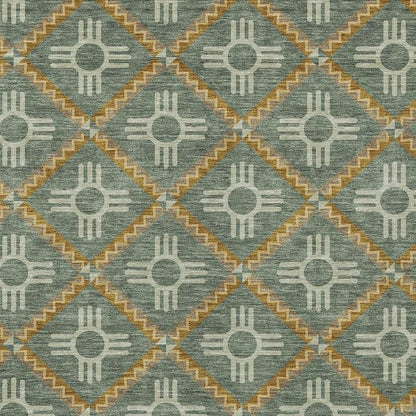5' X 8' Green And Red Geometric Washable Indoor Outdoor Area Rug HomeRoots