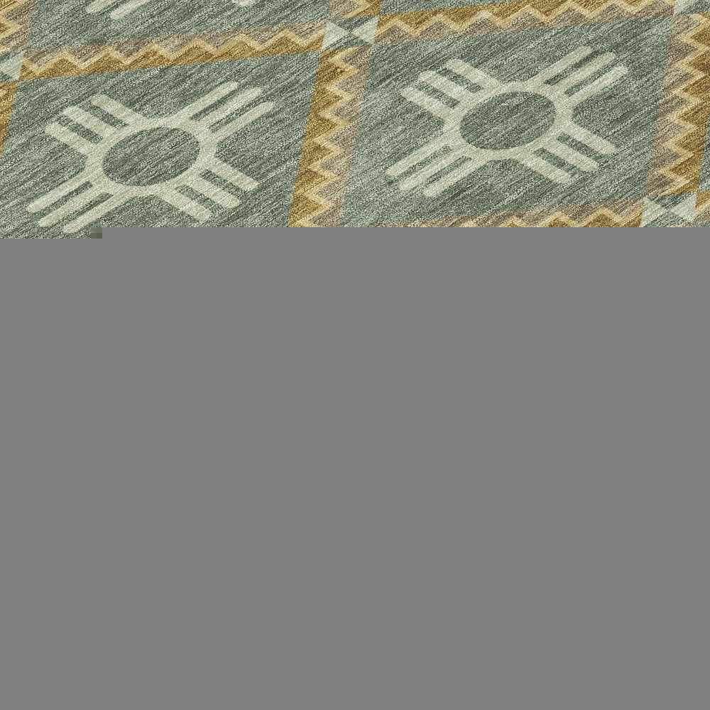 10' X 14' Green And Red Geometric Washable Indoor Outdoor Area Rug HomeRoots