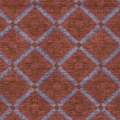 3' X 5' Red And Green Geometric Washable Indoor Outdoor Area Rug HomeRoots