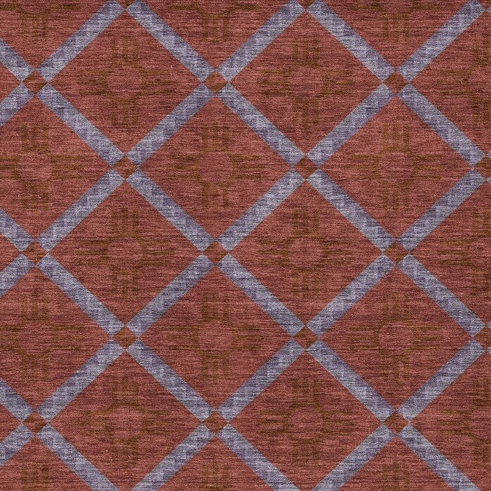 8' X 10' Red And Green Geometric Washable Indoor Outdoor Area Rug HomeRoots