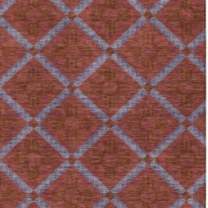 10' X 14' Red And Green Geometric Washable Indoor Outdoor Area Rug HomeRoots