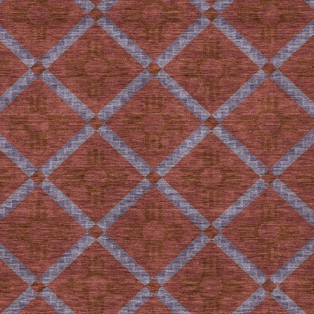 10' X 14' Red And Green Geometric Washable Indoor Outdoor Area Rug HomeRoots
