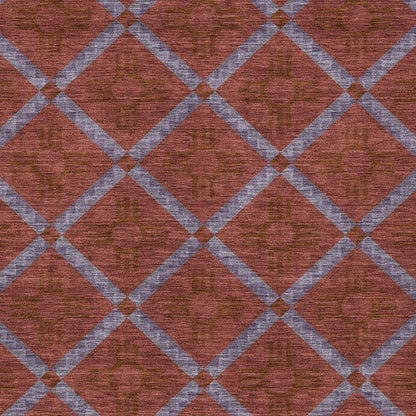 10' X 14' Red And Green Geometric Washable Indoor Outdoor Area Rug HomeRoots
