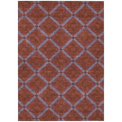 10' X 14' Red And Green Geometric Washable Indoor Outdoor Area Rug HomeRoots