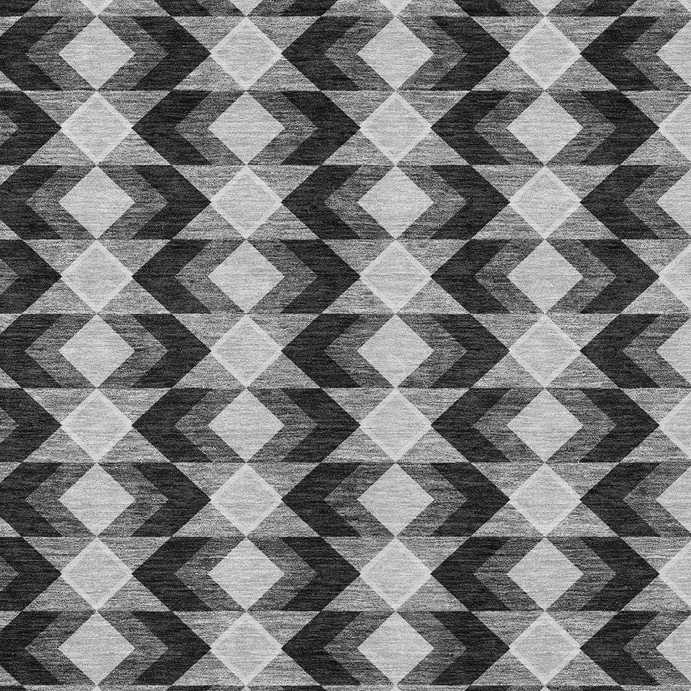 3' X 5' Black And Brown Geometric Washable Indoor Outdoor Area Rug HomeRoots