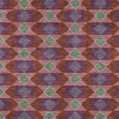 9' X 12' Burgundy And Pewter Geometric Washable Indoor Outdoor Area Rug HomeRoots