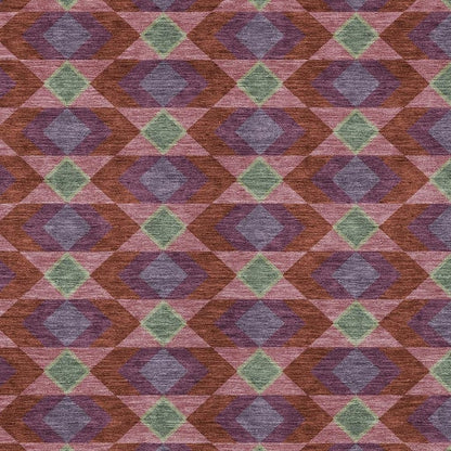10' X 14' Burgundy And Pewter Geometric Washable Indoor Outdoor Area Rug HomeRoots