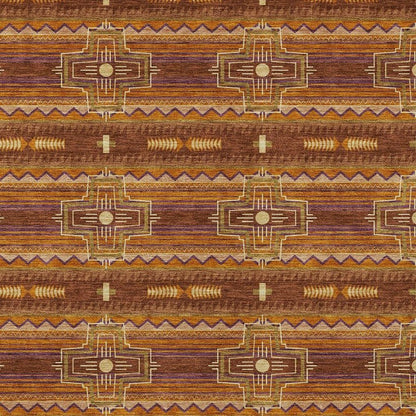 3' X 5' Red And Brown Tribal Washable Indoor Outdoor Area Rug HomeRoots