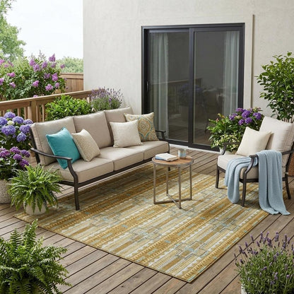 5' X 8' Walnut And Graphite Tribal Washable Indoor Outdoor Area Rug HomeRoots
