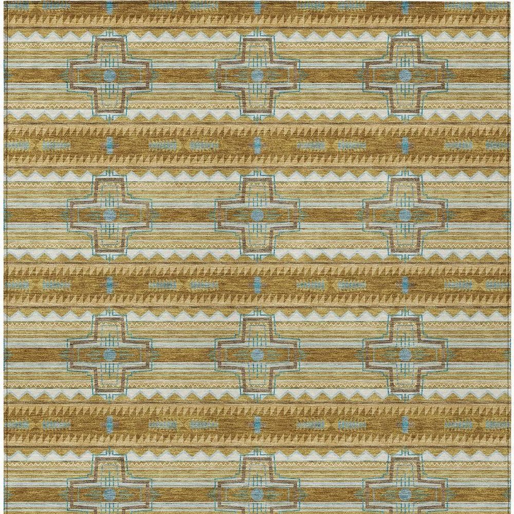10' X 14' Walnut And Graphite Tribal Washable Indoor Outdoor Area Rug HomeRoots