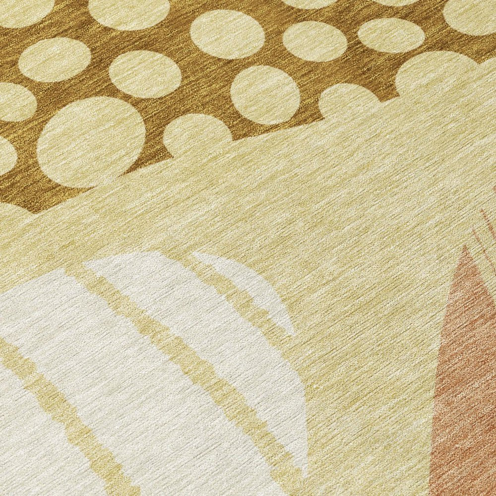 9' X 12' Wheat And Graphite Abstract Washable Indoor Outdoor Area Rug HomeRoots