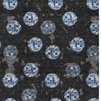 8' X 10' Black And Red Geometric Washable Indoor Outdoor Area Rug HomeRoots