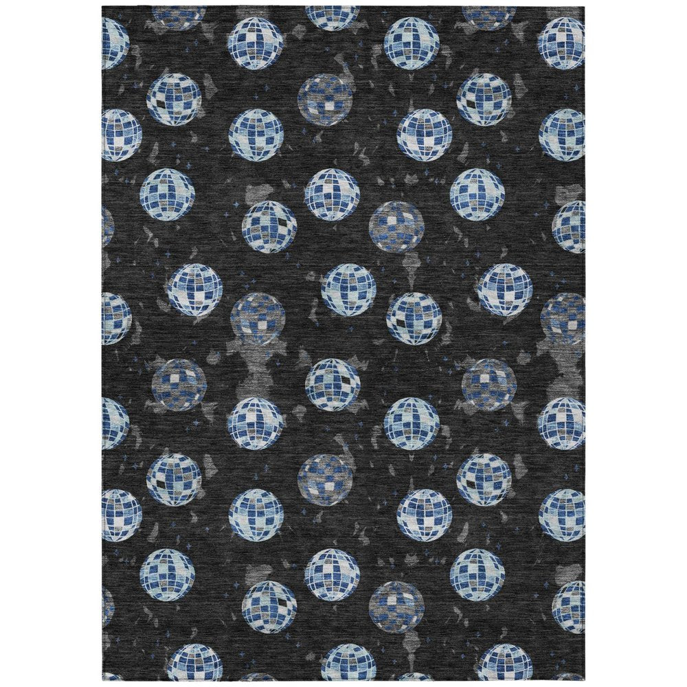 8' X 10' Black And Red Geometric Washable Indoor Outdoor Area Rug HomeRoots