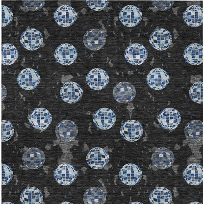 9' X 12' Black And Red Geometric Washable Indoor Outdoor Area Rug HomeRoots