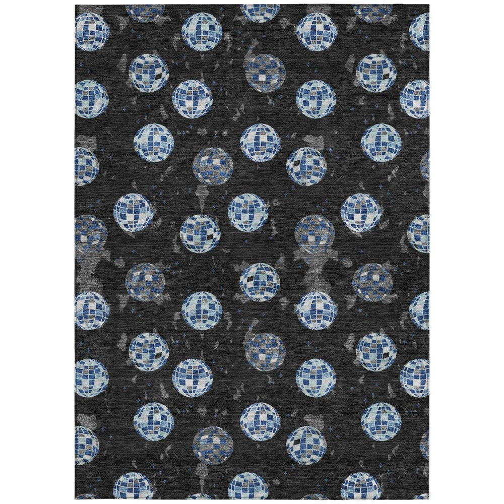 9' X 12' Black And Red Geometric Washable Indoor Outdoor Area Rug HomeRoots