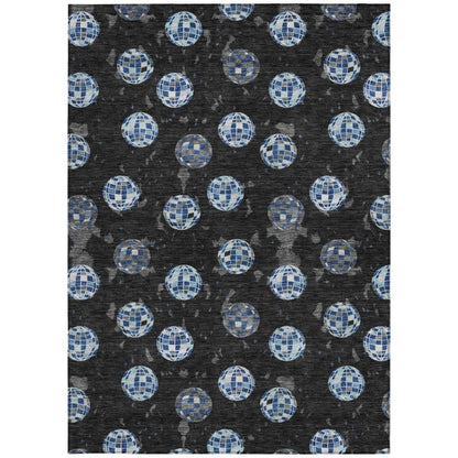9' X 12' Black And Red Geometric Washable Indoor Outdoor Area Rug HomeRoots