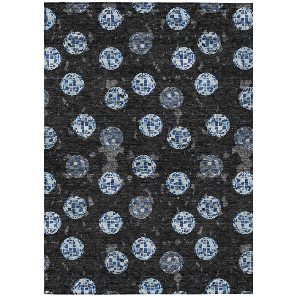 9' X 12' Black And Red Geometric Washable Indoor Outdoor Area Rug HomeRoots