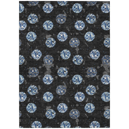 9' X 12' Black And Red Geometric Washable Indoor Outdoor Area Rug HomeRoots
