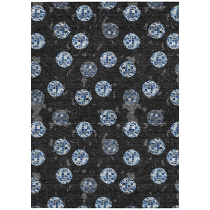 10' X 14' Black And Red Geometric Washable Indoor Outdoor Area Rug HomeRoots