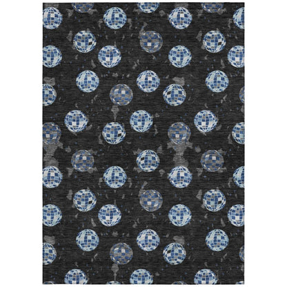 10' X 14' Black And Red Geometric Washable Indoor Outdoor Area Rug HomeRoots