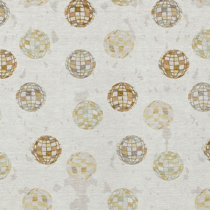 3' X 5' Ivory And Copper Geometric Washable Indoor Outdoor Area Rug HomeRoots