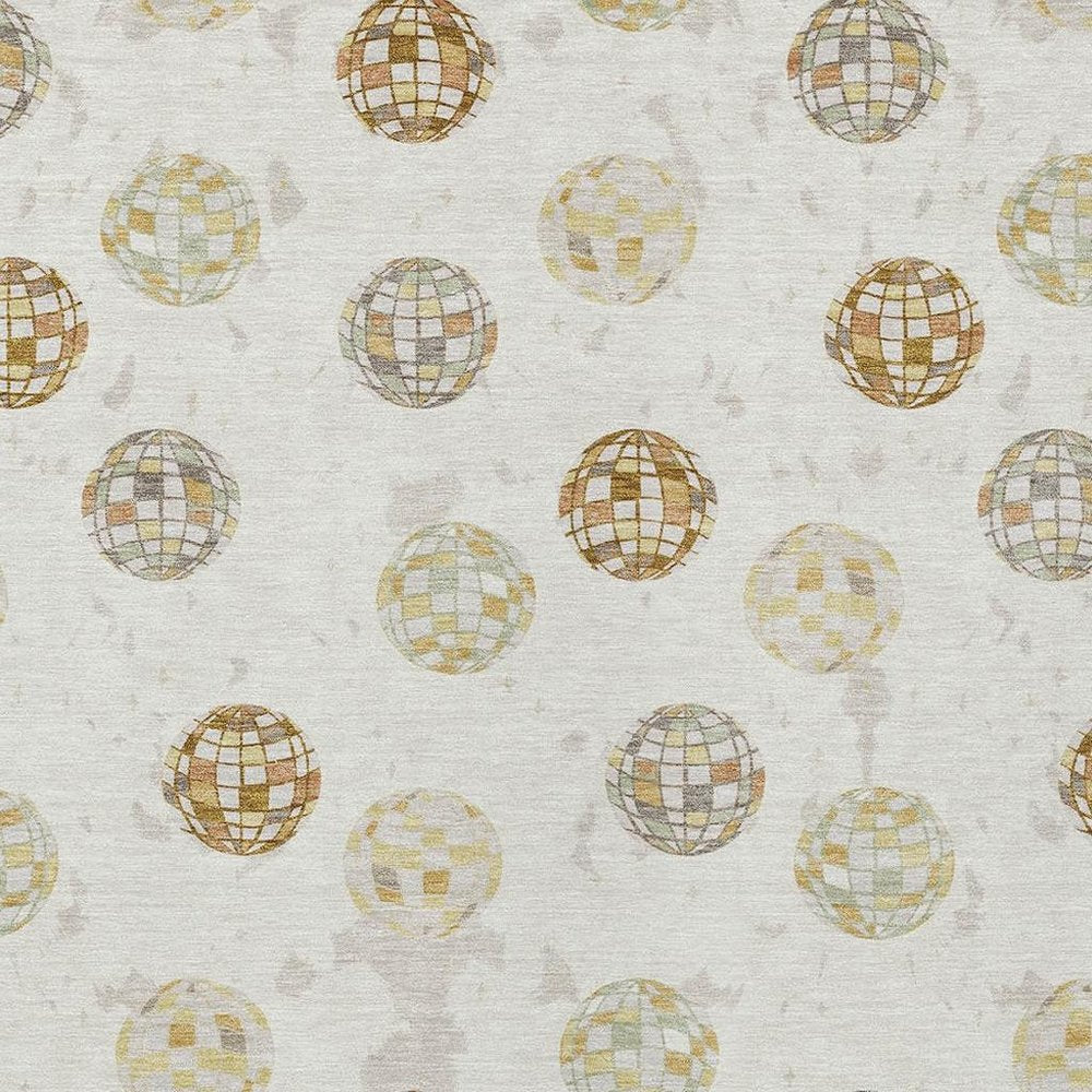 3' X 5' Ivory And Copper Geometric Washable Indoor Outdoor Area Rug HomeRoots