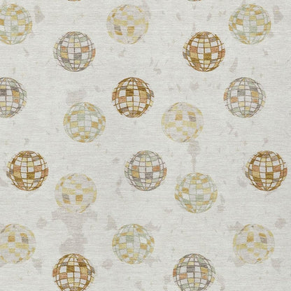 3' X 5' Ivory And Copper Geometric Washable Indoor Outdoor Area Rug HomeRoots