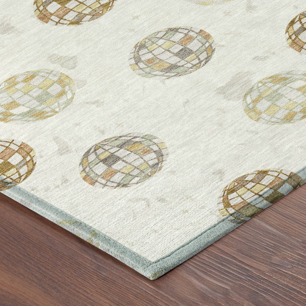 8' X 10' Ivory And Copper Geometric Washable Indoor Outdoor Area Rug HomeRoots