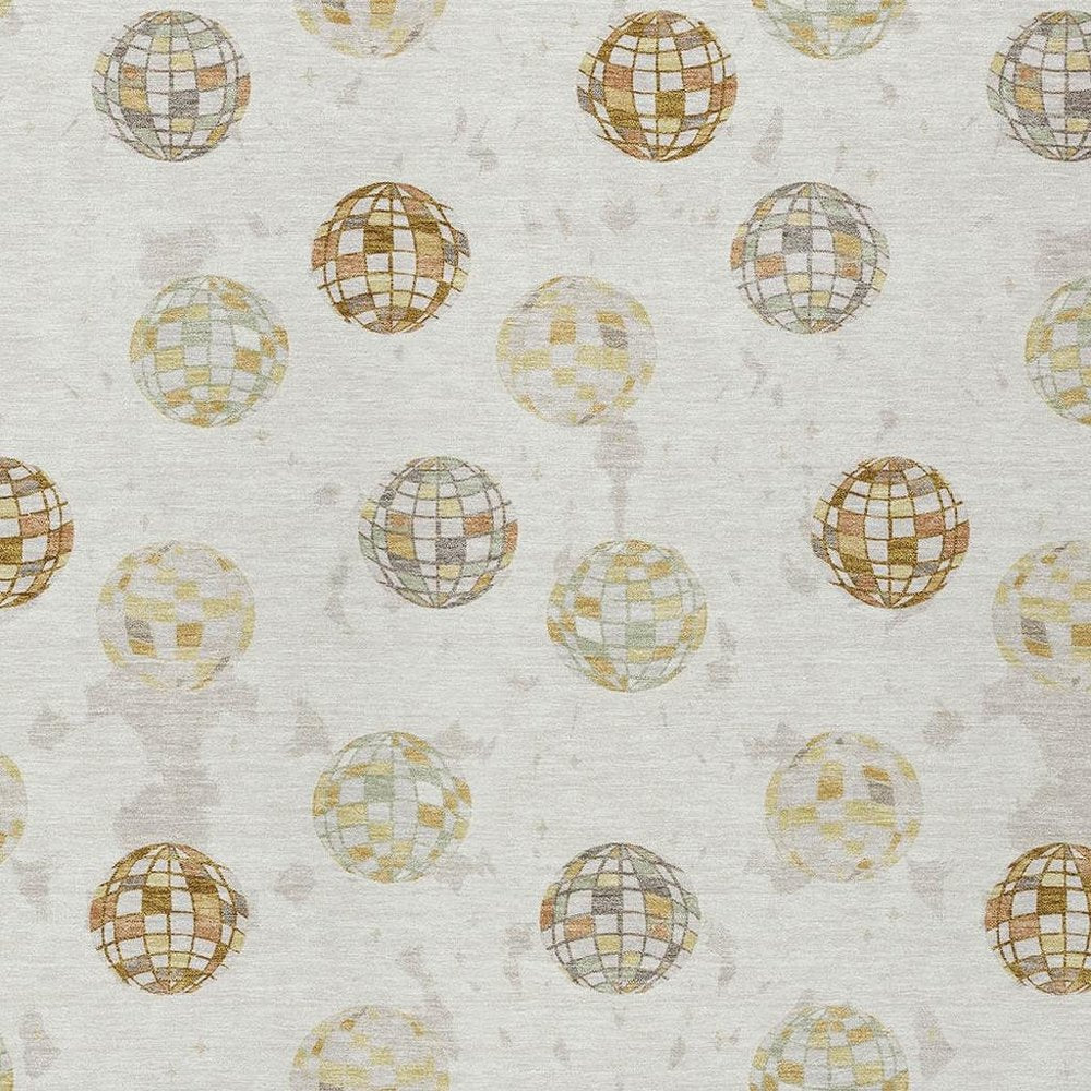 9' X 12' Ivory And Copper Geometric Washable Indoor Outdoor Area Rug HomeRoots
