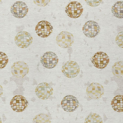 9' X 12' Ivory And Copper Geometric Washable Indoor Outdoor Area Rug HomeRoots