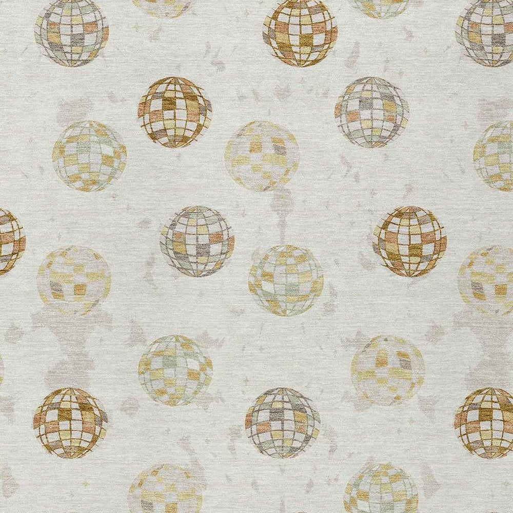 9' X 12' Ivory And Copper Geometric Washable Indoor Outdoor Area Rug HomeRoots