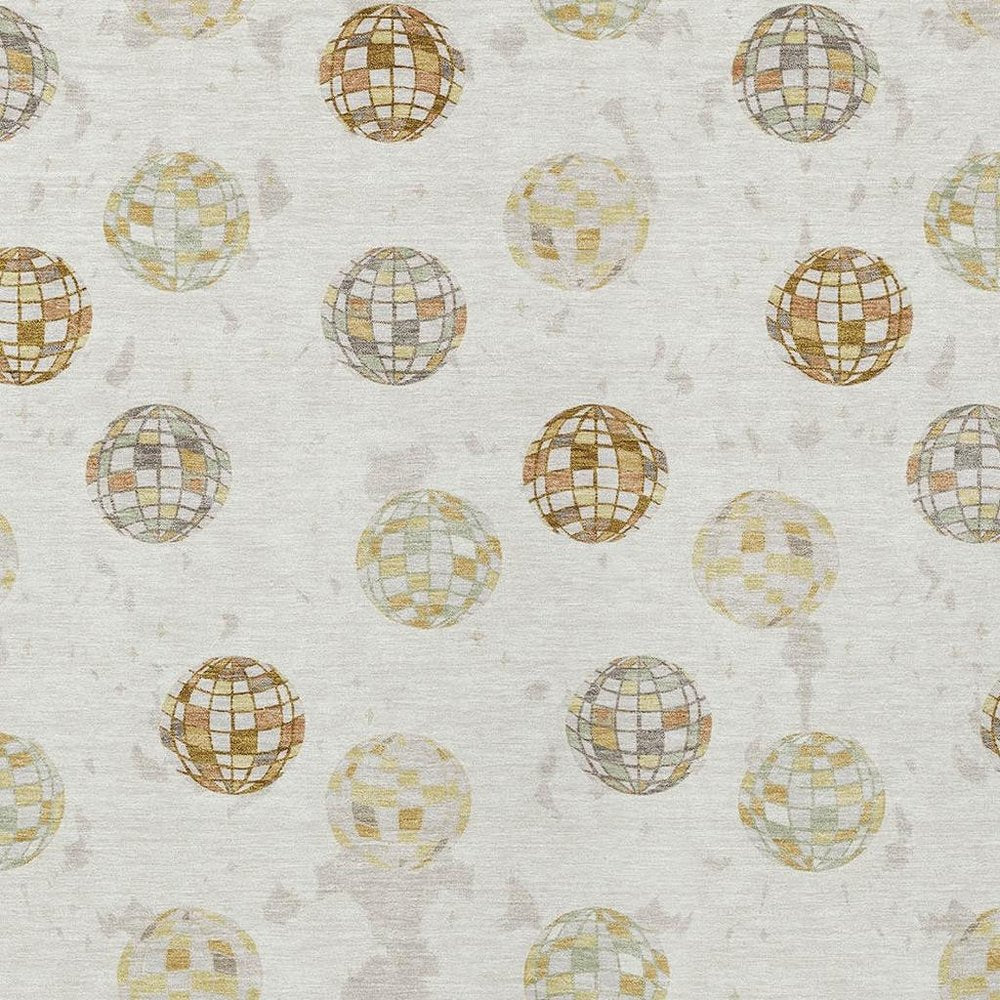 10' X 14' Ivory And Copper Geometric Washable Indoor Outdoor Area Rug HomeRoots