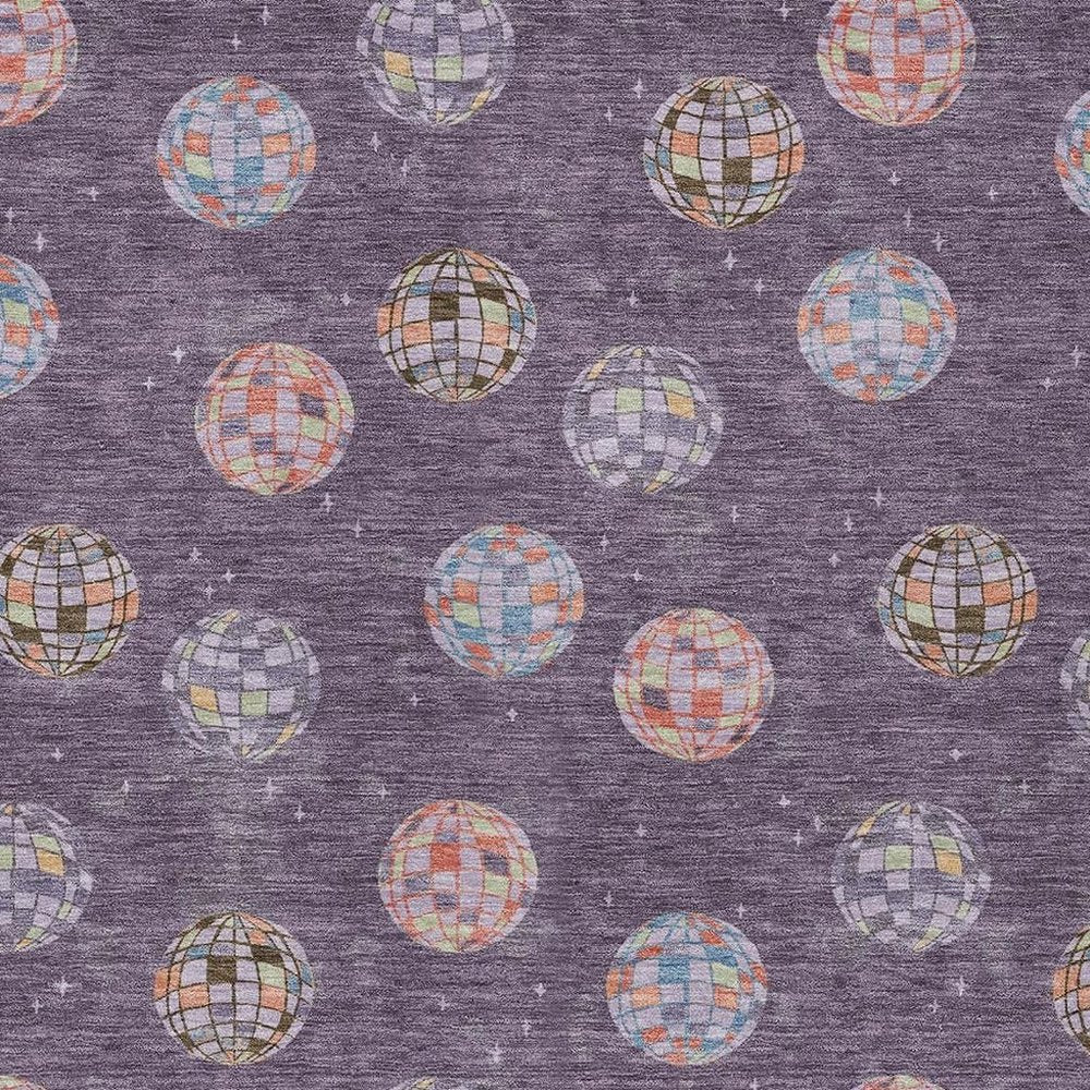 3' X 5' Plum And Purple Geometric Washable Indoor Outdoor Area Rug HomeRoots