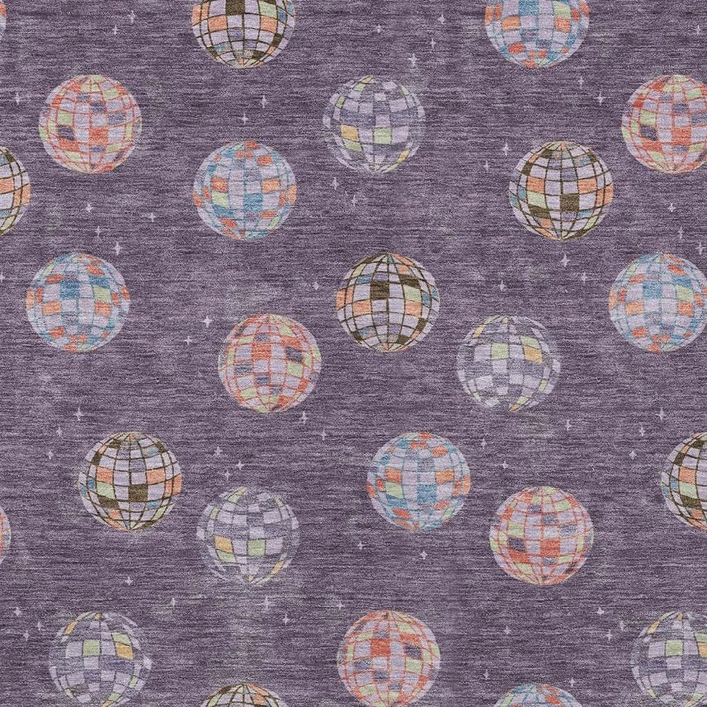 8' X 10' Plum And Purple Geometric Washable Indoor Outdoor Area Rug HomeRoots