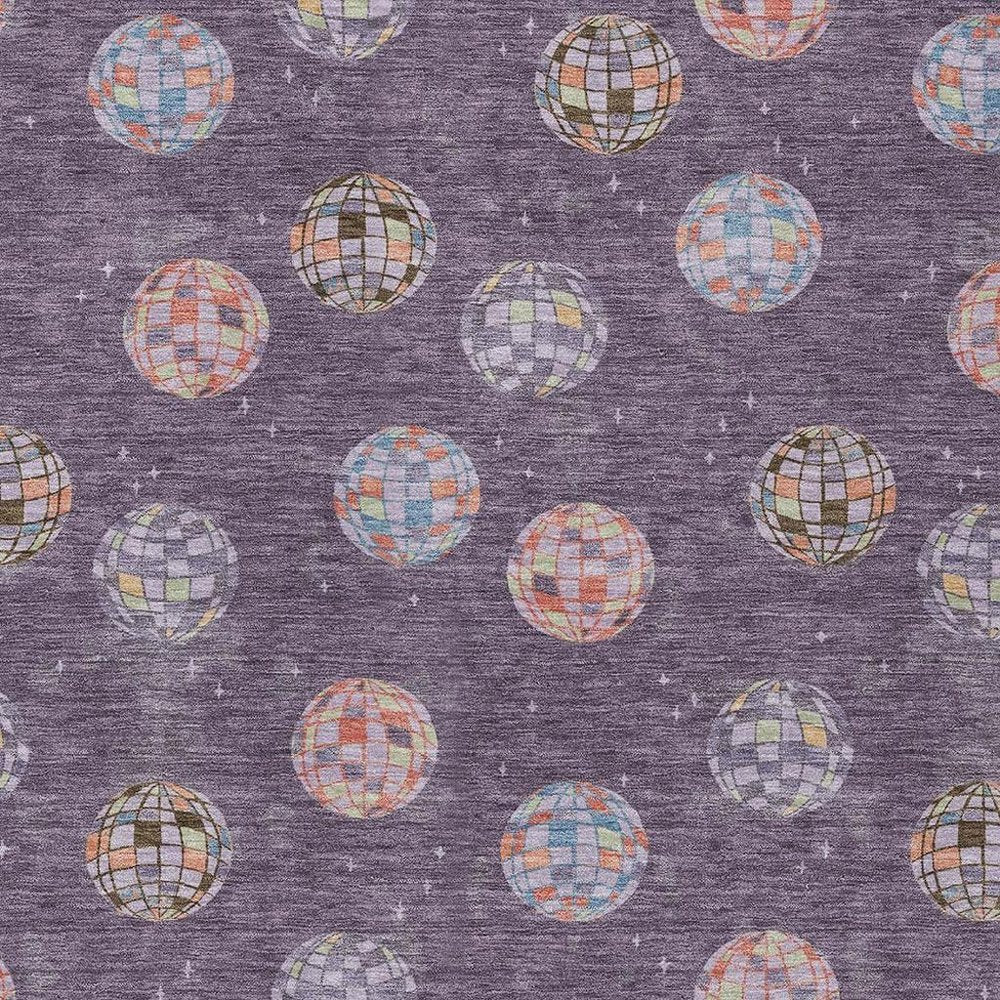 8' X 10' Plum And Purple Geometric Washable Indoor Outdoor Area Rug HomeRoots
