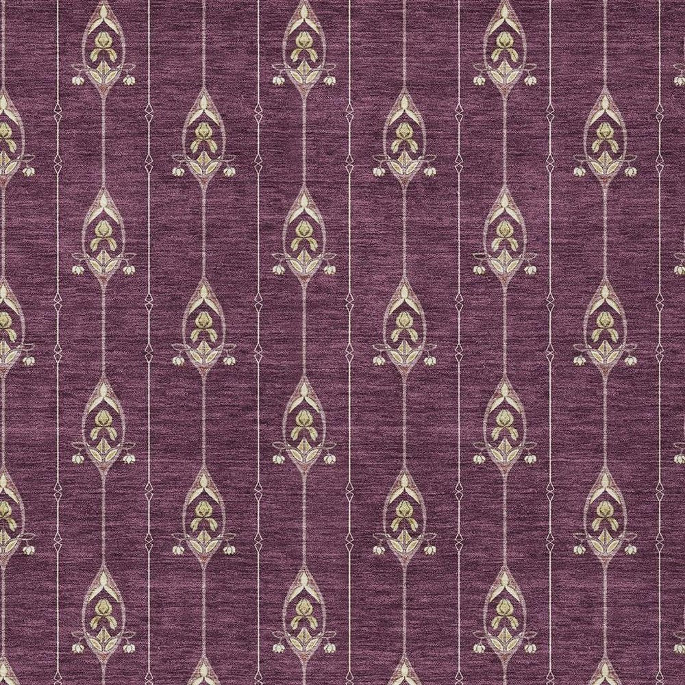 10' X 14' Eggplant And Graphite Geometric Washable Indoor Outdoor Area Rug HomeRoots