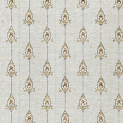 5' X 8' Ivory And Brown Geometric Washable Indoor Outdoor Area Rug HomeRoots