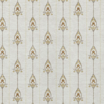 5' X 8' Ivory And Brown Geometric Washable Indoor Outdoor Area Rug HomeRoots