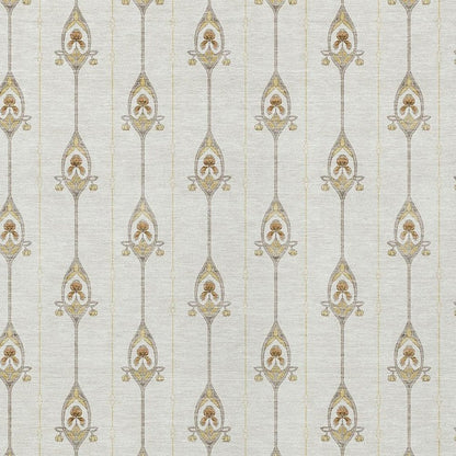 9' X 12' Ivory And Brown Geometric Washable Indoor Outdoor Area Rug HomeRoots