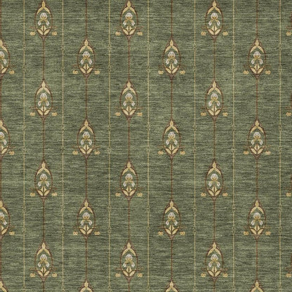 3' X 5' Olive Green And Brown Geometric Washable Indoor Outdoor Area Rug HomeRoots