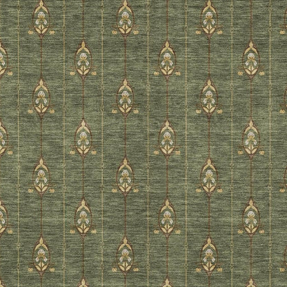 9' X 12' Olive Green And Brown Geometric Washable Indoor Outdoor Area Rug HomeRoots