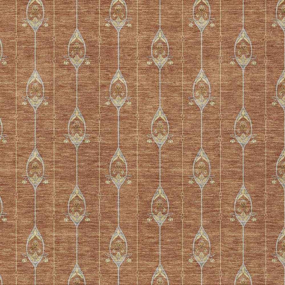 8' X 10' Rust And Linen Geometric Washable Indoor Outdoor Area Rug HomeRoots