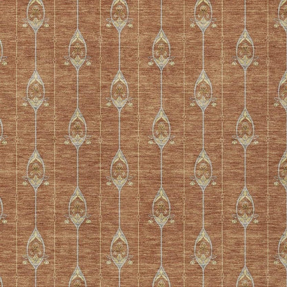 8' X 10' Rust And Linen Geometric Washable Indoor Outdoor Area Rug HomeRoots